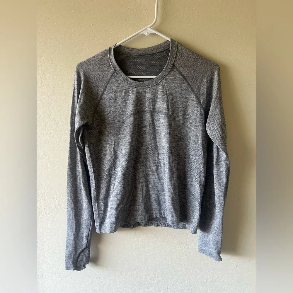 lululemon Heather Gray Long‎ Sleeve Swiftly